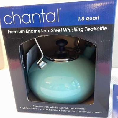 Chantal Aqua/Turquoise Colored Tea Kettle