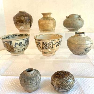 Small Antique Asian Pottery Pieces