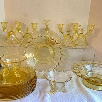 Vintage Yellow Glass Heisey