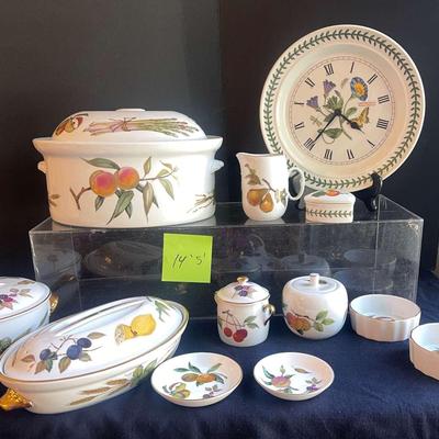 Royal Worcester Evesham and Portmeirion Botanicals China