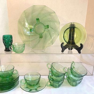 Fabulous Vintage Green Glass