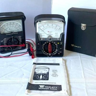 2 Triplett Analog Multimeters 