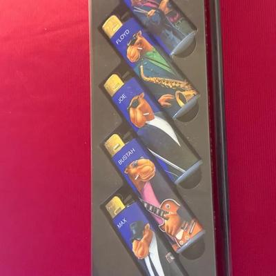 Vintage Joe Camel Lighter Sets “Joe’s Band” & “Mobster/City Style” 10 Lighters