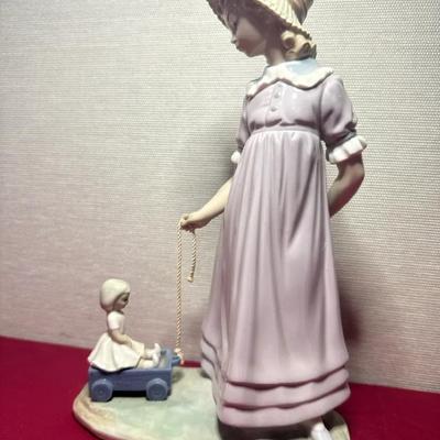 Lladro Figurine “Girl with Doll in Wagon”