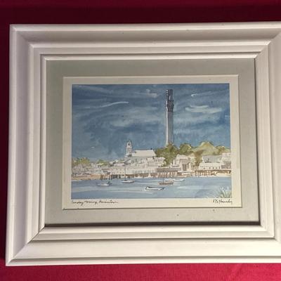 Framed Watercolor Print – “Sunday Morning, Provincetown” (V.S. Kennedy)