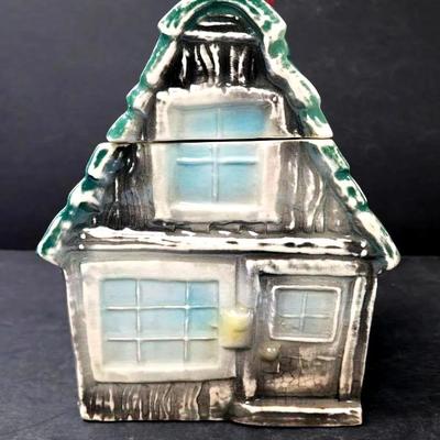 "Brush Pottery" Cookie House Jar