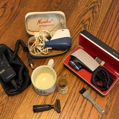 Razors  Shavers  Old Spice Shaving Cup And Brush  Norelco