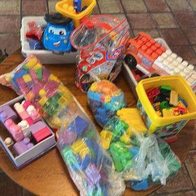 Big Block Lego’s  With Fire Truck And Dump Truck  age 4+