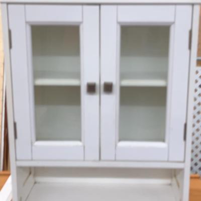 White Wall Cabinet With Adj Shelves 