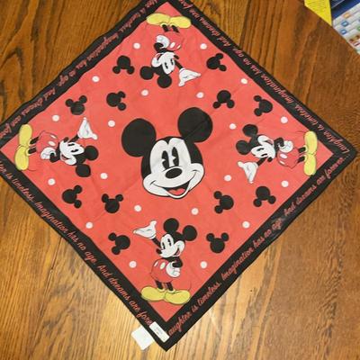 Mickey Mouse Handkerchief   Really Old  Never Worn  20” X 20”
