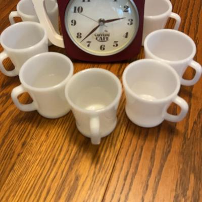 7 Fireking Coffee Mugs And Coffee Mug Clock