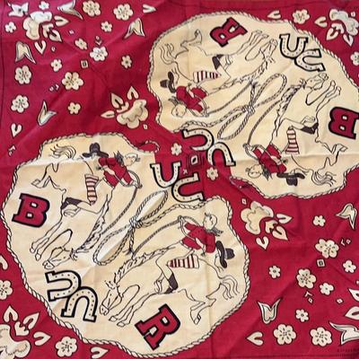 1950’s Bandana Rodeo 30” X 30”  B & R On It? Bucking Bronco Lassos 