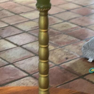Amazing Floor Lamp  Brass And Jade  