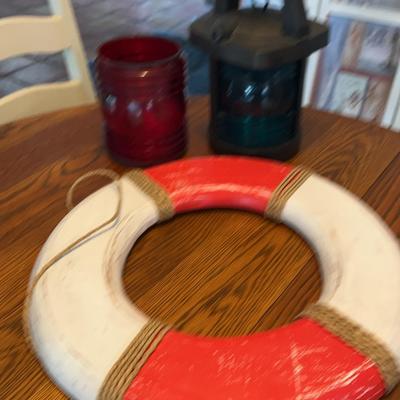 Tropical Beachy Decor Starboard Navigation Light No Housing W/Red Lens 