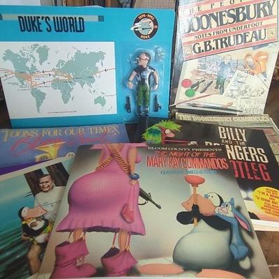 Dukes World Unopened Figurine,  Doonesbury & Bloom County Books