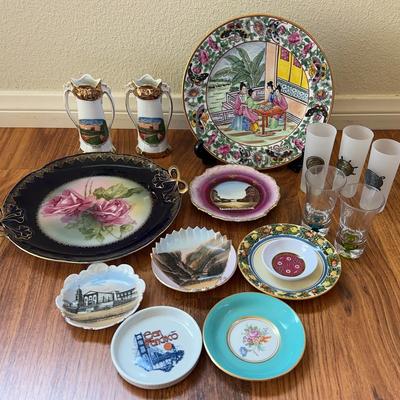 Vintage Souvenir Collectible Porcelain Dishes 