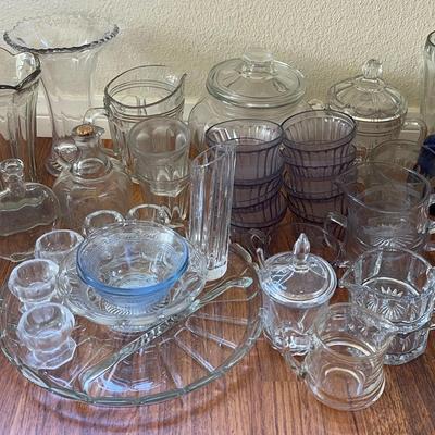 Vintage Art Deco Cut & Colored Collectible Glassware 