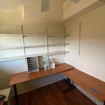 Modular Work Station And Wall Shelves