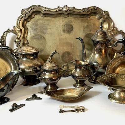 Tea Pot Set Of Silver Plate
