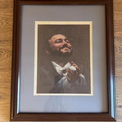 Luciano Pavarotti, Framed Print
