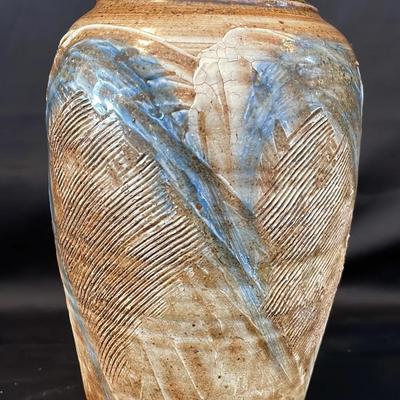 Pottery Vase With Artistic Design by Mike Bush