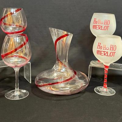 Wine Glasses and Decanter 