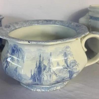 Chamber Pot By Davenport & A Royal Limoges Pot