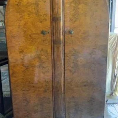 Art Deco Burr Walnut Wardrobe