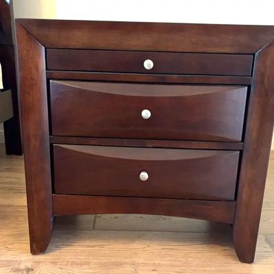 Beautiful, Dark Wood Nightstand -2