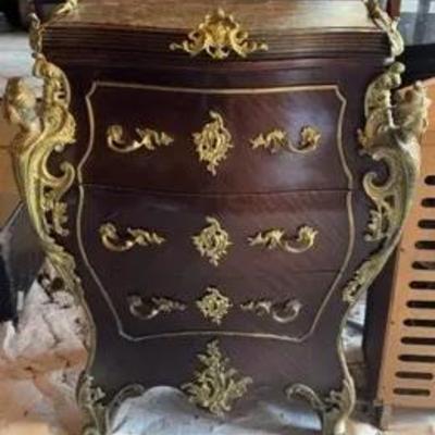 Louis XV Style Petite Bombay & Marble Top