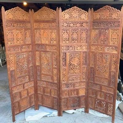 Hand Carved Room Divider 