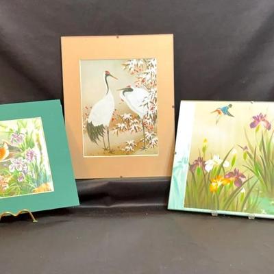 Beautiful Matted Bird Prints