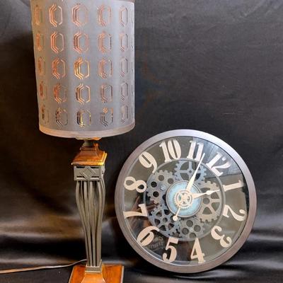 Table Lamp And Clock