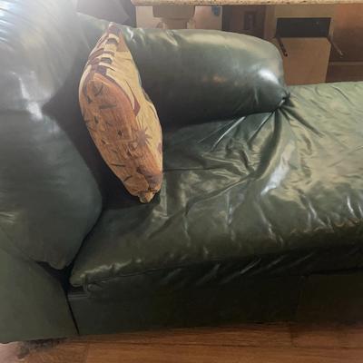 Green Leather Lounge Chair