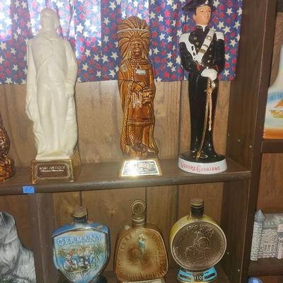 Vintage Jim Beam & Collectible Miniature Liquor Bottle Lot – Rare Decanters & Minis