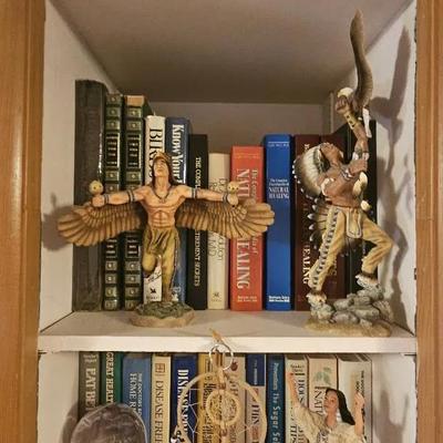 Built in Closet w/ Indian Collectibles, Books, etc.