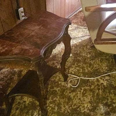 Vintage Furniture & Lighting Lot. Carved Eagle Lamp & More!
