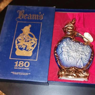 Beam's Vintage 180 Months Decanter Blue Box
