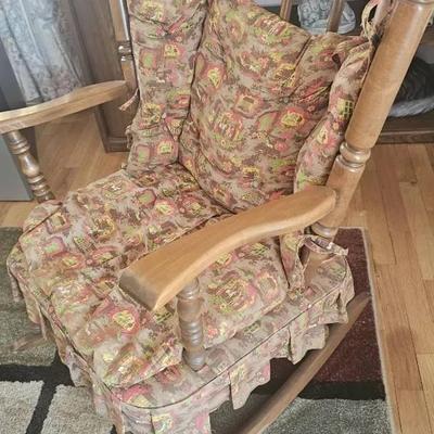 Vintage Rocking Chair w/ Cushions