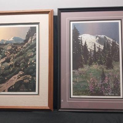DMA202 - Byron Birdsall Signed Prints " Mountain High " And "Alpine Meadow"