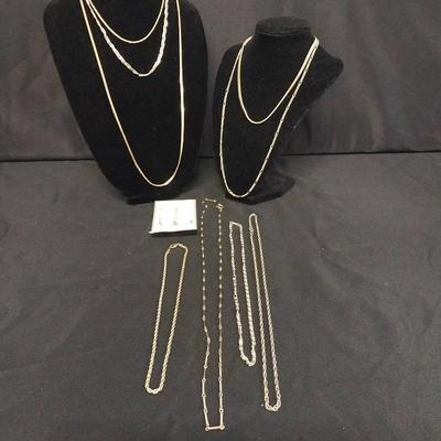 DW263 - Costume Gold-Tone Chain Necklaces 
