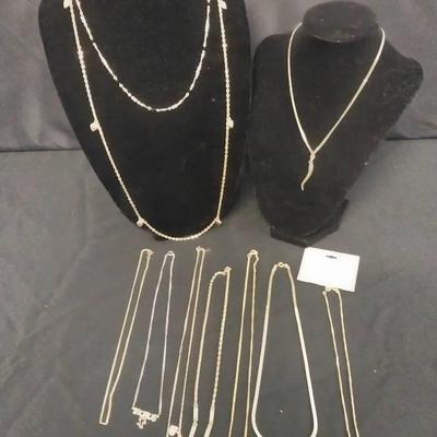 DW262 -  Gold-Tone Chain Pendant Necklaces
