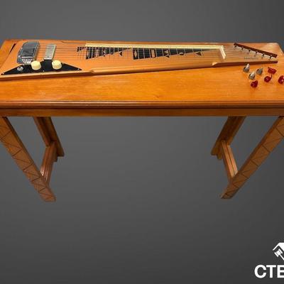 DW108 - Harmony Lap Steel Guitar with Stand, Case, Picks, and Steel Slide