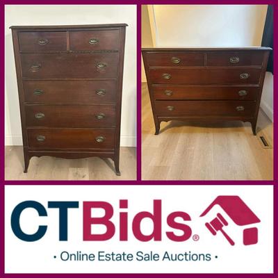 (2) Antique Chest of Drawers 