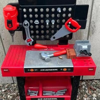 Kid's Tool Bench with Tools