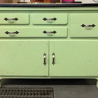Vintage Porcelain Top Kitchen Cabinet 