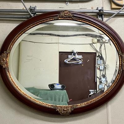 Ornate Victorian Style Oval Wall Mirror