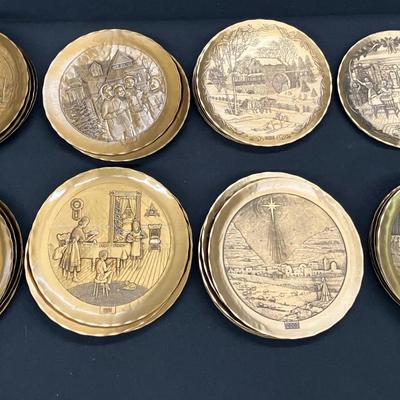 39 Wendell August Forge Bronze Christmas Collector Plates (See Comments)