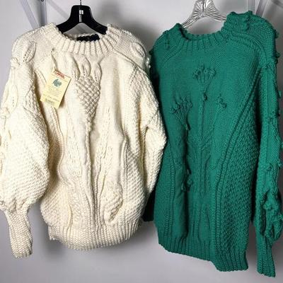 Vintage Blarney Knot Sweaters (2) - Size L