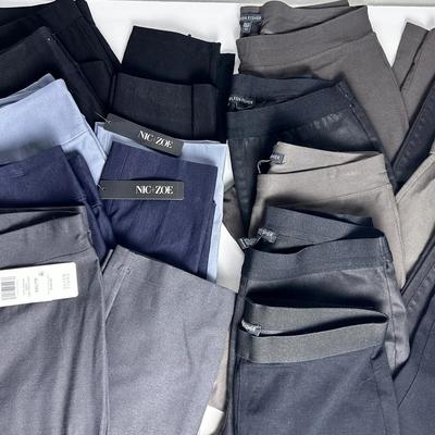 Nic + Zoe, and Eileen Fisher Elastic Waist Trousers (10) - Size XXS, XS, S